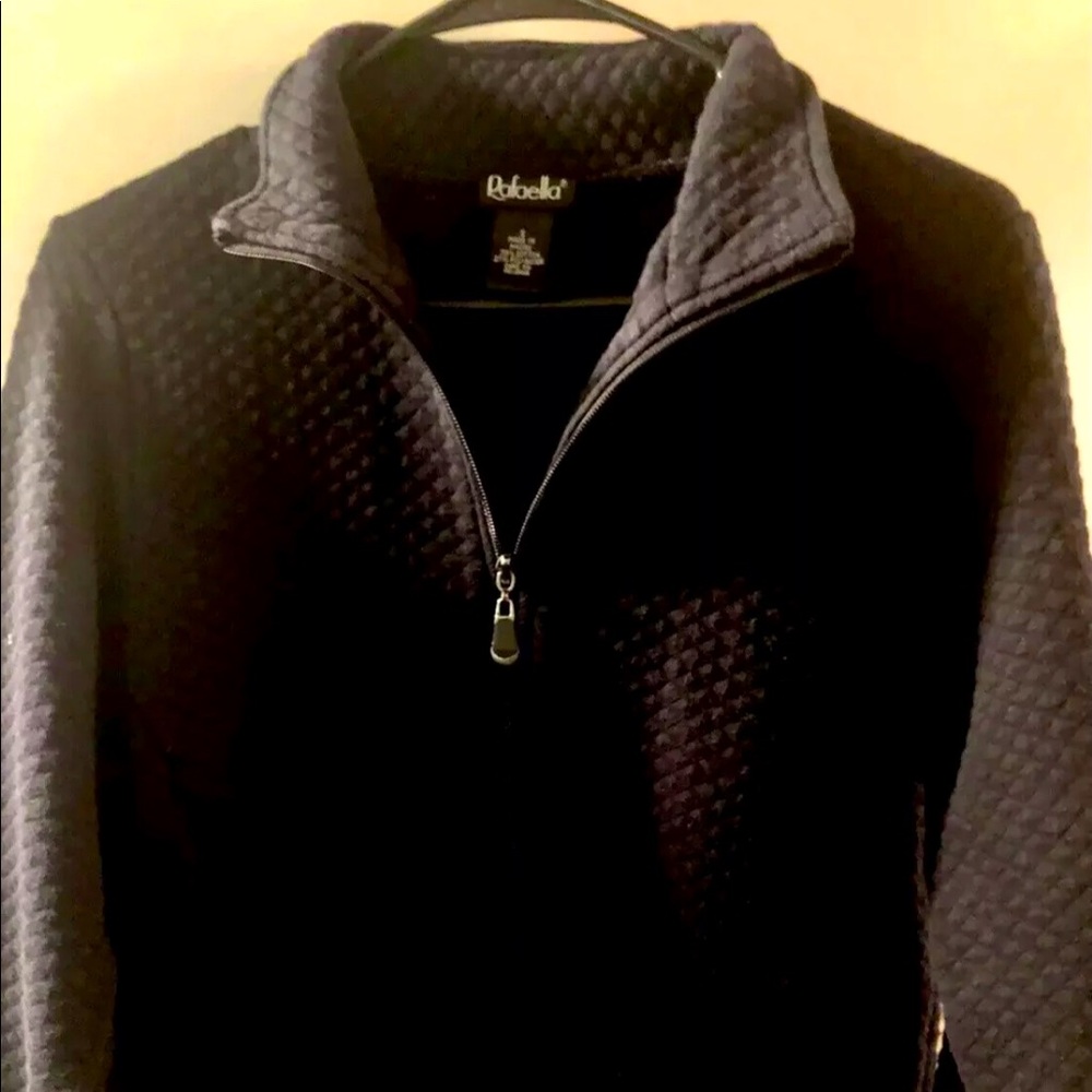 Rafaella Women’s Small Black Quilted Zip Jacket
